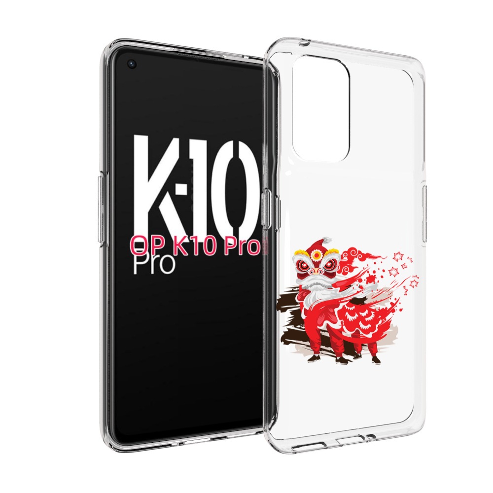 

Чехол MyPads красный-карнавал для OPPO K10 Pro, Прозрачный, Tocco