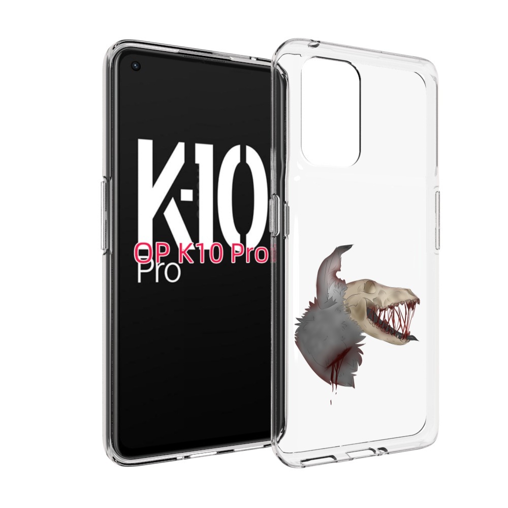

Чехол MyPads кровавый-череп для OPPO K10 Pro, Прозрачный, Tocco