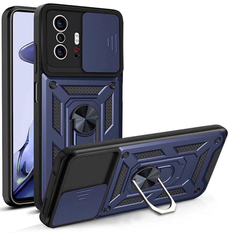 

Чехол с кольцом Bumper Case для Xiaomi Mi 11T (Pro) (синий)