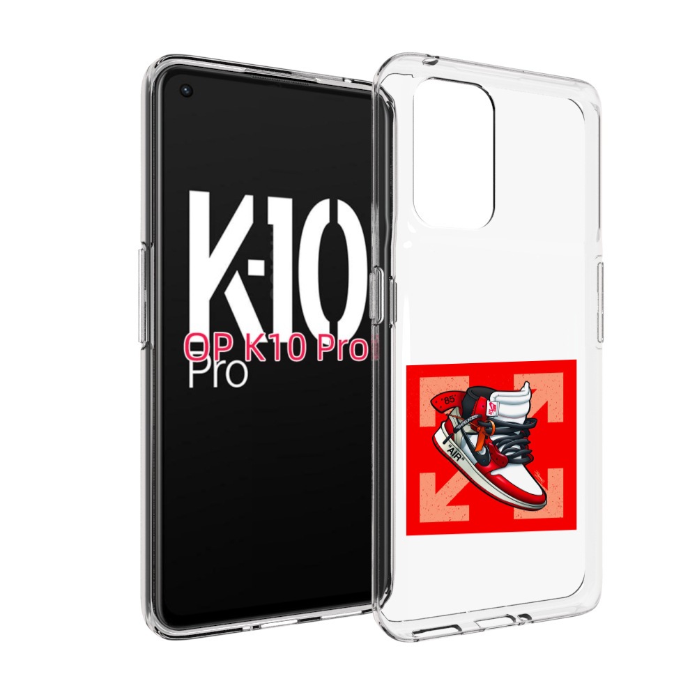 Чехол MyPads кроссовок джордан офвайт для OPPO K10 Pro