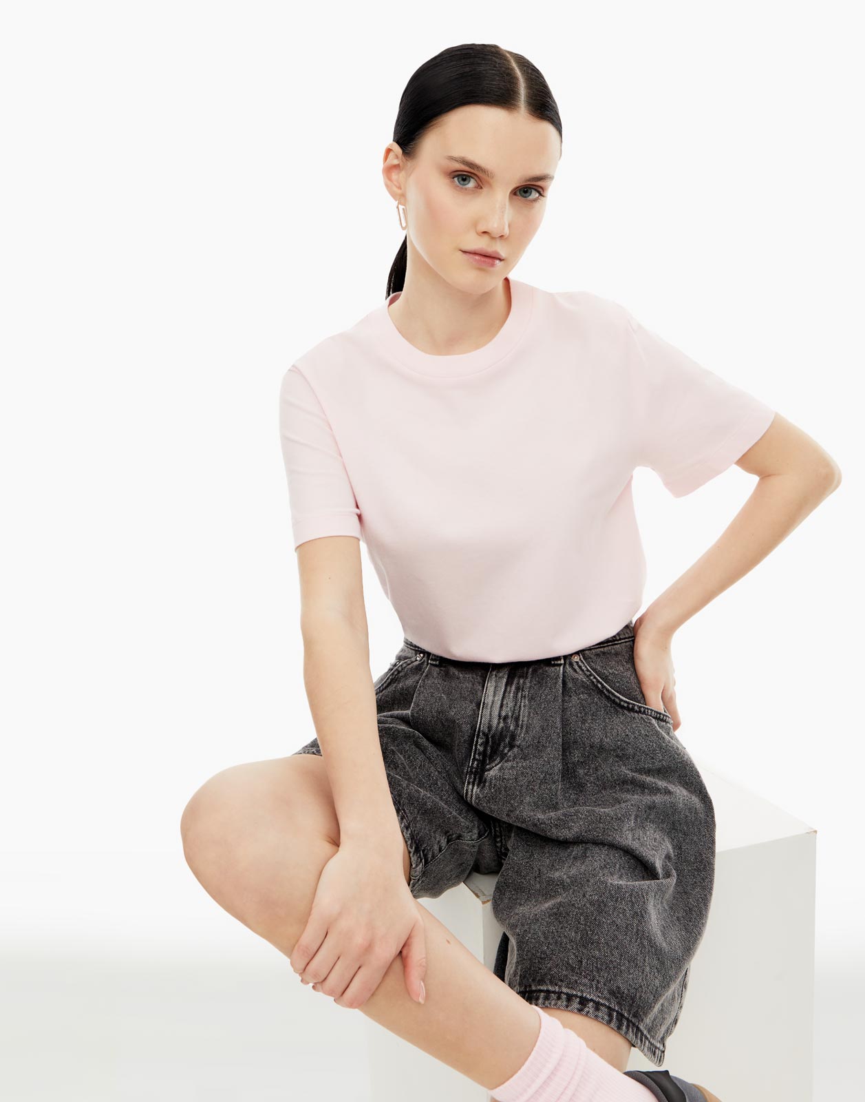

Футболка женская Gloria Jeans GKT019527 розовая XL, Розовый, GKT019527
