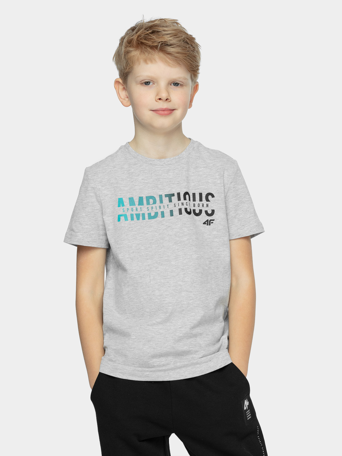 фото Футболка 4f boy's t-shirts hjz21-jtsm004-27m цв.серый р. 152