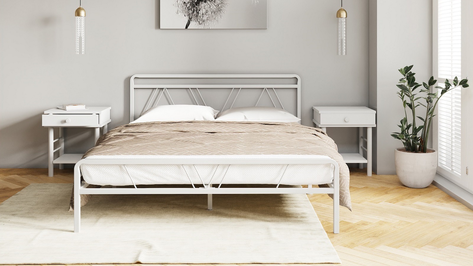 

Кровать Askona Cassis белый шагрень 160х200, Classis