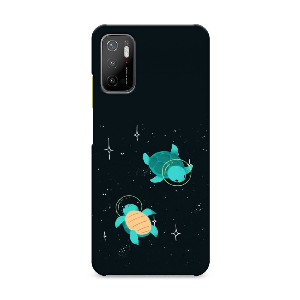 

Пластиковый чехол "Черепашки космонавты" на Xiaomi Poco M3 Pro, 311020-3