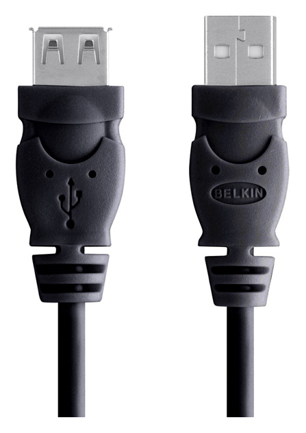 Кабель Belkin USB A-USB A, M-F 1,8м Black (F3U153cp1.8M)
