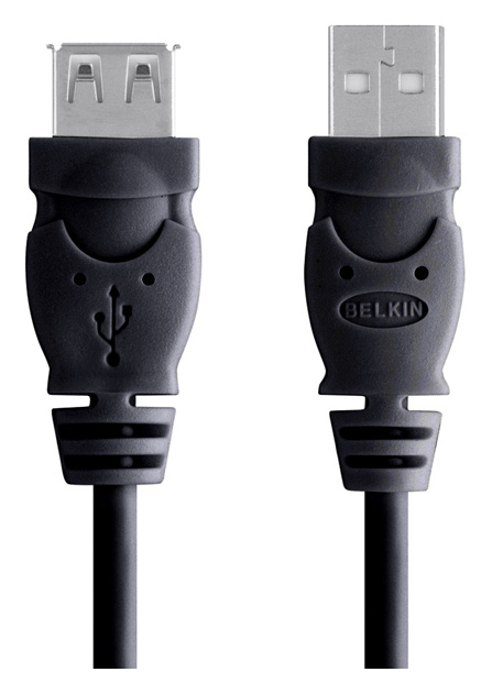 фото Кабель belkin usb a-usb a, m-f 1,8м black (f3u153cp1.8m)