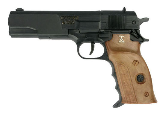 Пистолет игрушечный Powerman 8-зарядные Gun Agent 220mm, упаковка-карта
