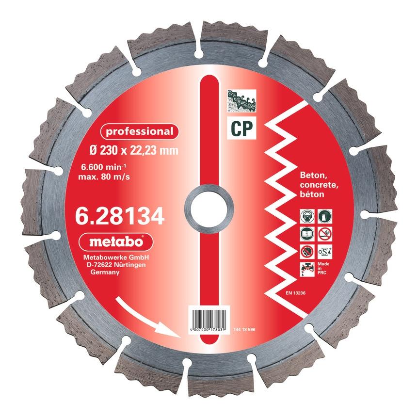 фото Диск отрезной алмазный по бетону metabo 628132000