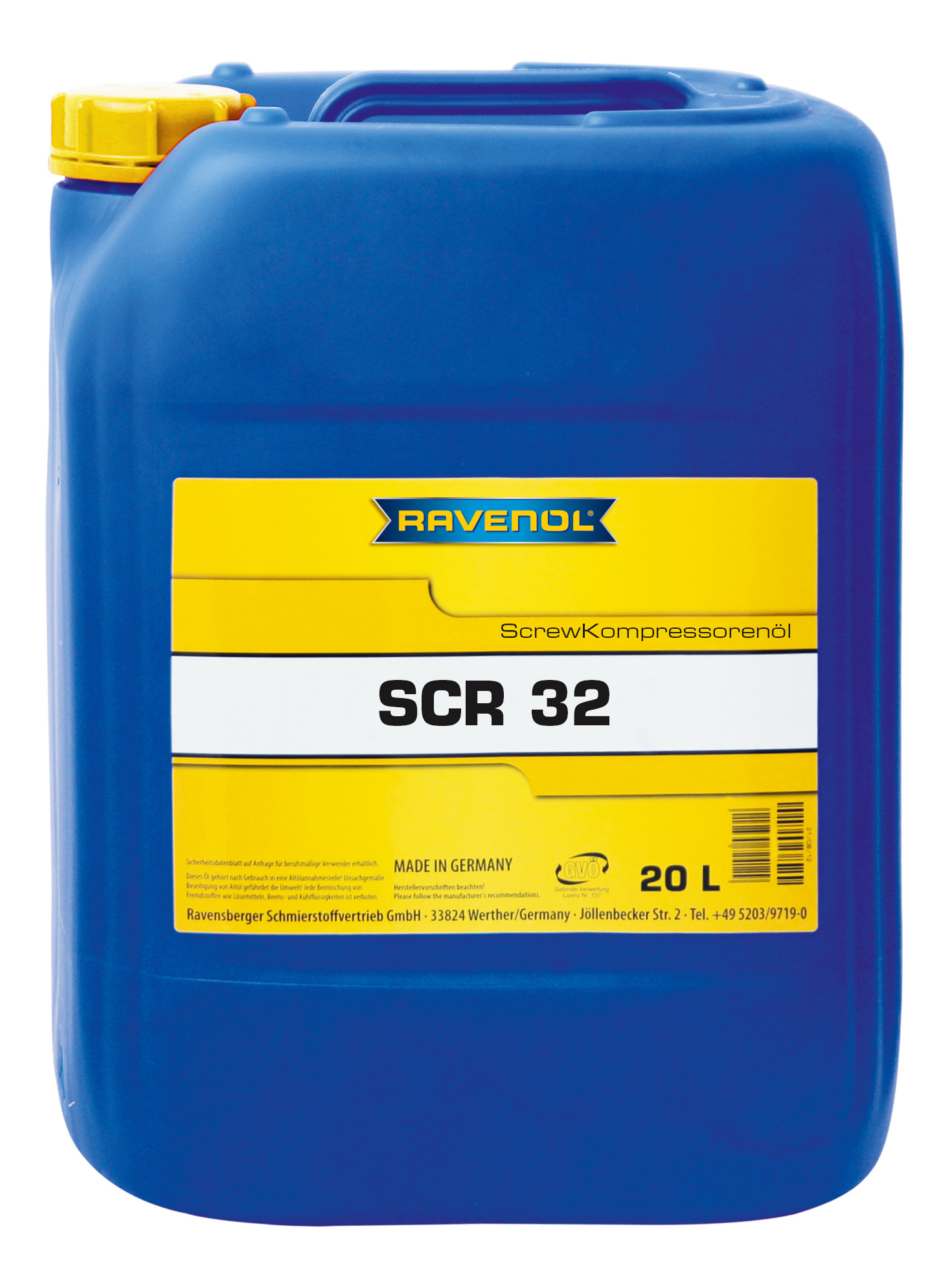 Компрессорное масло RAVENOL Kompressorenoel Screew SCR 32 20л 1330304-020-01-999