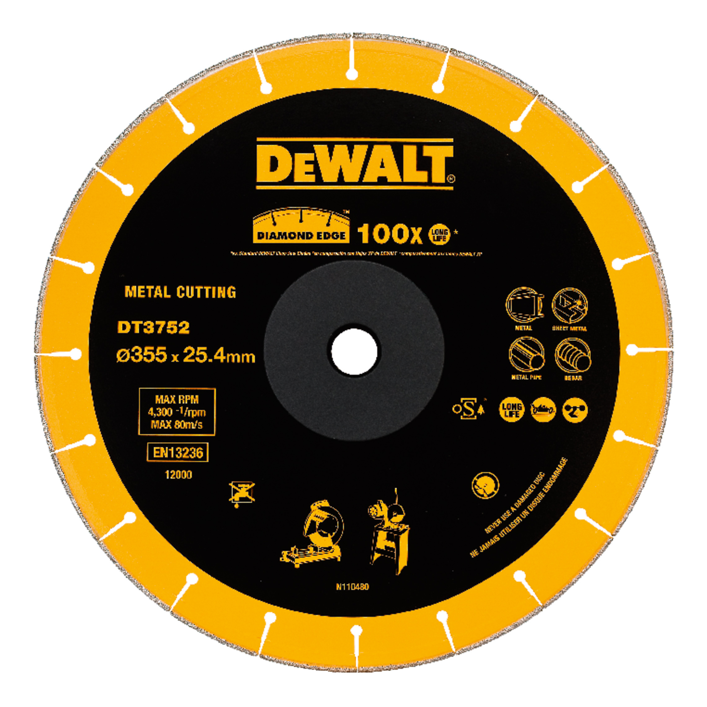 Диск отрезной алмазный по прочим материалам DeWALT DT3752-QZ алмазные круги fit