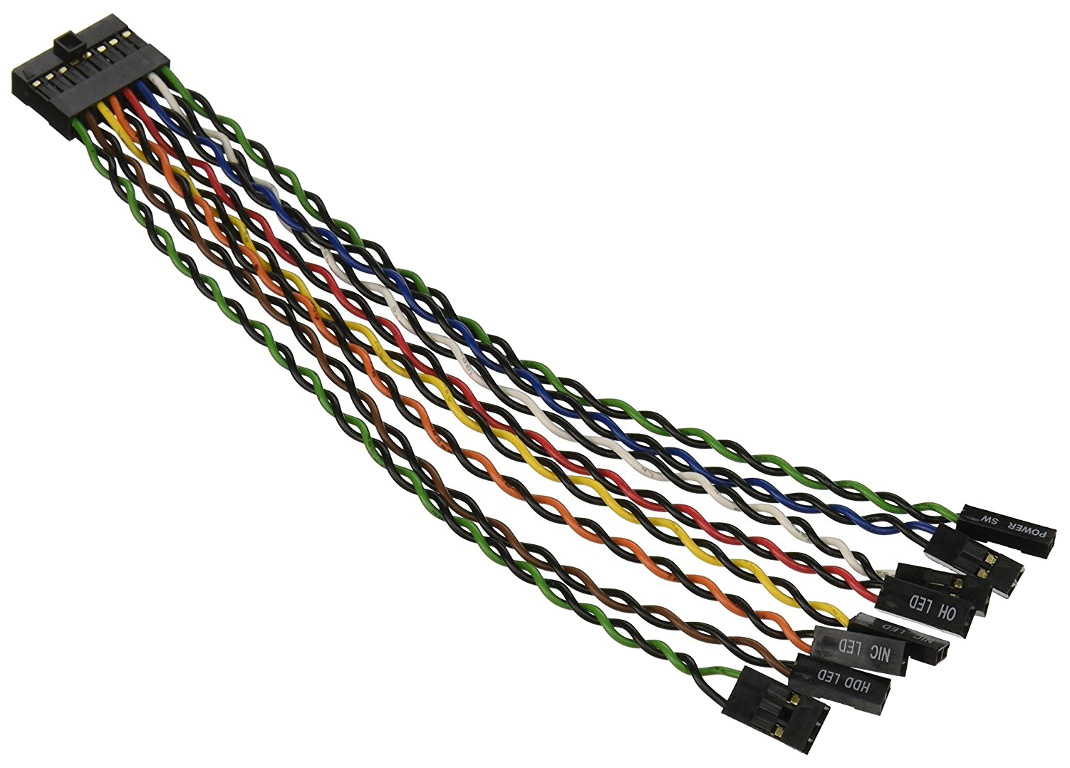 фото Кабель supermicro 16 pin-led/sw, f-f 0,18м multicolor (cbl-0084l)