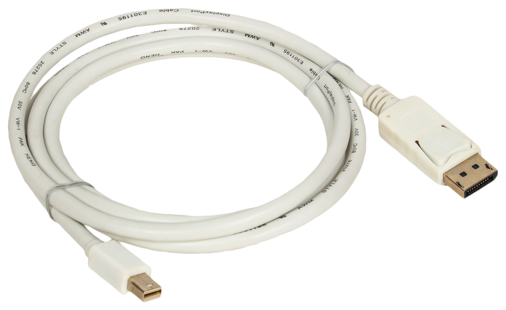 

Кабель VCOM DisplayPort-Mini DisplayPort, M-M 1,8м White (TA681), Белый, TA681