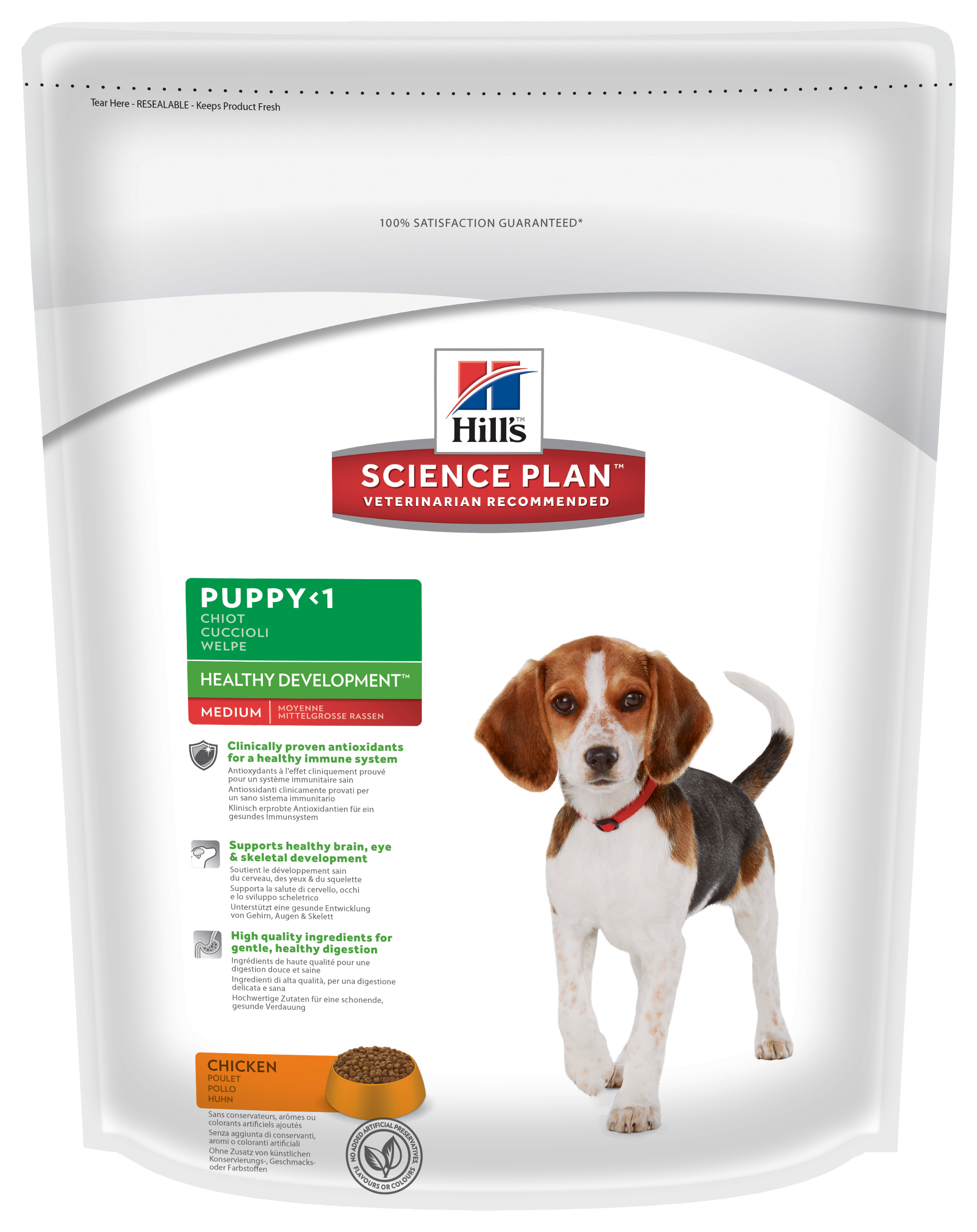 

Сухой корм для щенков Hill's Science Plan Puppy Healthy Development Medium, курица, 1кг, Science Plan Puppy Healthy Development Medium