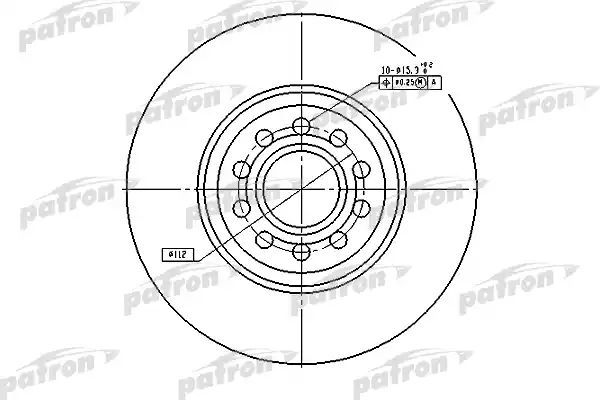 фото Тормозной диск patron pbd4262