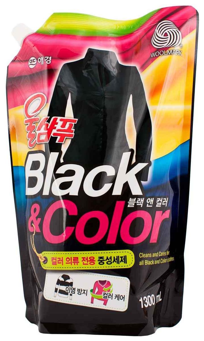 фото Гель для стирки kerasys wool shampoo black&color 1300 мл