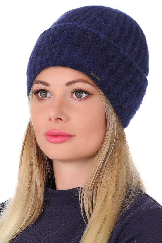 

Шапка бини женская FABRETTI F2018-24-98 синяя р. ONE SIZE, F2018-24-98