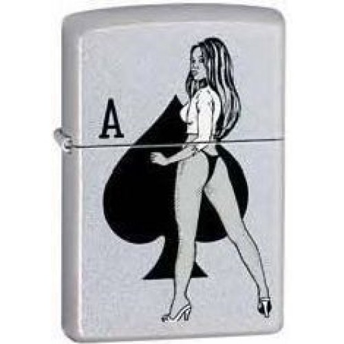 

Бензиновая зажигалка Zippo Girl/Spade 273 Satin Chrome, Girl/Spade 273