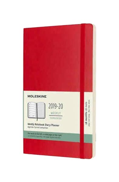 

Еженедельник датированный на 18 месяцев Academic WKNT Large, 208 стр. 13х21 см, красный