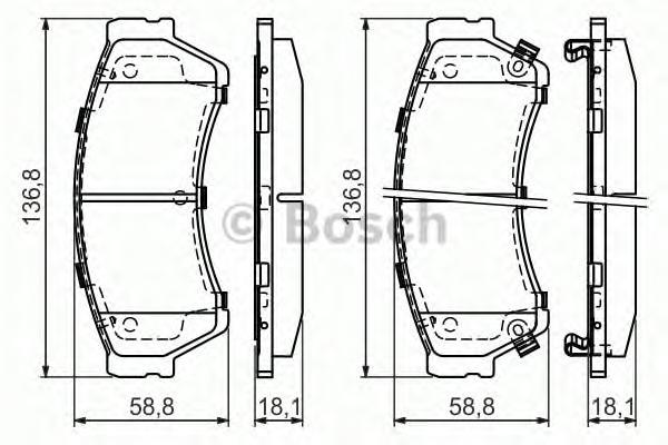 

Комплект тормозных колодок BOSCH 0986494221