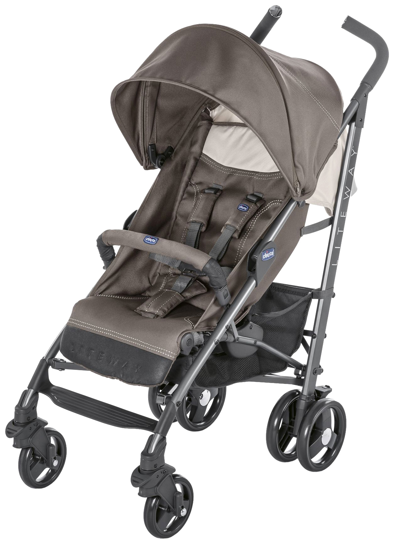 Коляска-трость Chicco Lite Way 3 Top Dove Grey (с бампером)