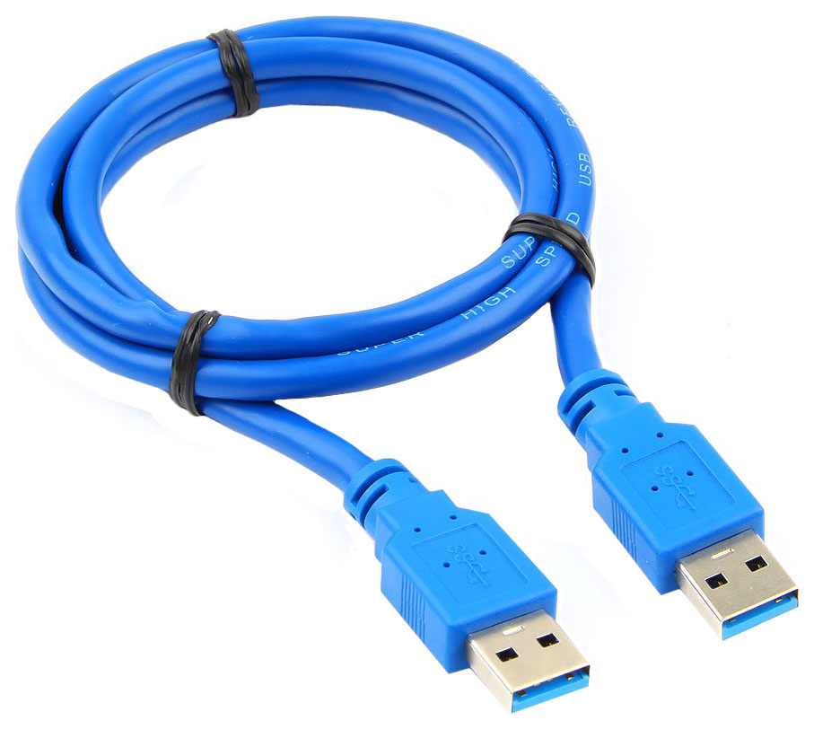 фото Кабель cablexpert usb a-usb a, m-m 1м blue (ccp-usb3-amam-1m)