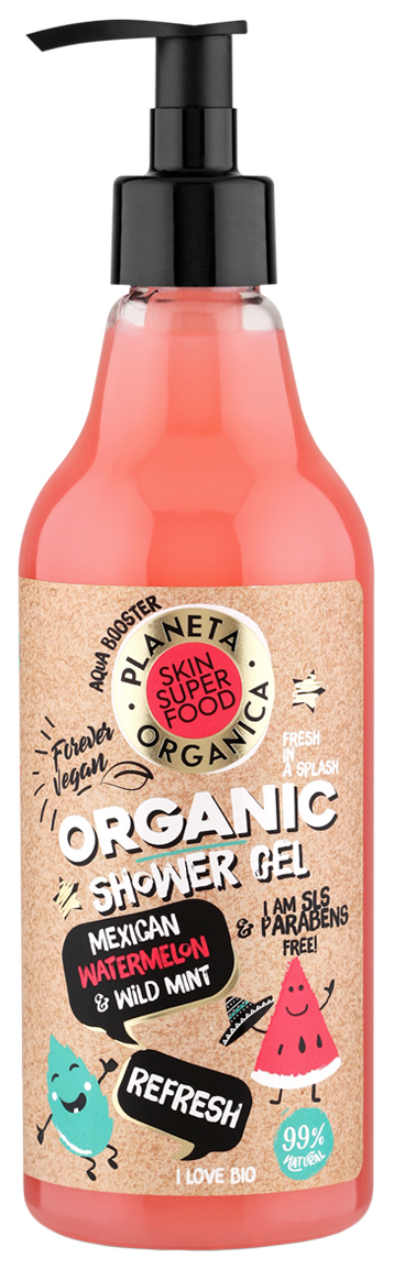 

Гель для душа Planeta Organica Skin Super Food Refresh 500 мл, Skin Super Food