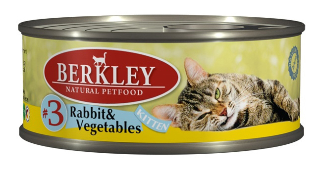 фото Консервы для котят berkley kitten menu №3, с кроликом и овощами, 100г