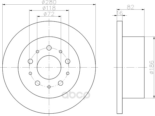 

Тормозной диск HELLA PAGID 8DD355108961