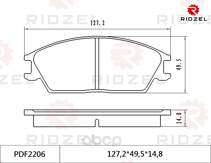 

Комплект тормозных колодок RIDZEL PDF2206