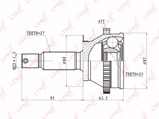 

Шрус LYNXauto CO-3606A