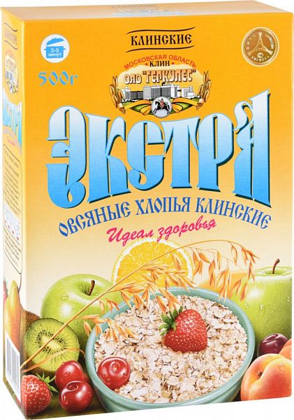

Хлопья овсяные Клинские экстра 500 г