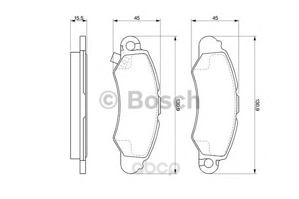 

Тормозные колодки дисковые BOSCH 0986424804