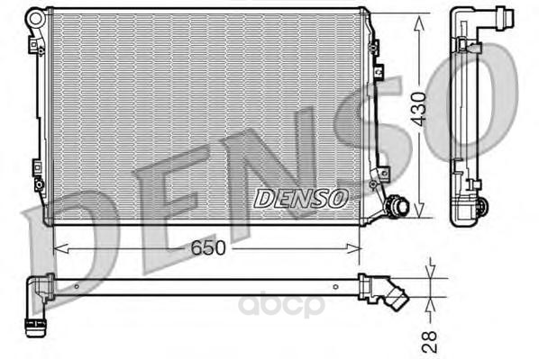 

Радиатор системы охлаждения vw passat vii 2.0 tdi 05 Denso DRM32037