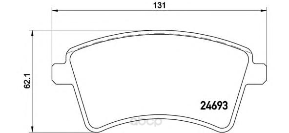 

Тормозные колодки brembo передние P68044
