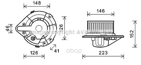 фото Вентилятор отопителя ava для volkswagen passat 1.4-2.8i 86-01 ai8501