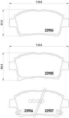 фото Колодки тормозные дисковые передние toyota mr 2 00-, prius хечбэк 03- textar 2390401