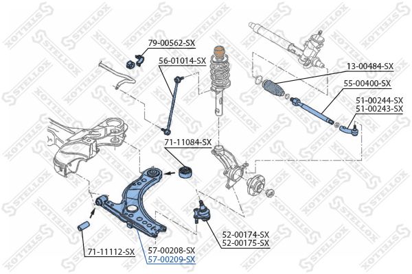 

Рычаг подвески Stellox 57-00209-SX