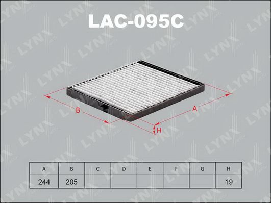 

Фильтр воздушный салона LYNXauto LAC-095C