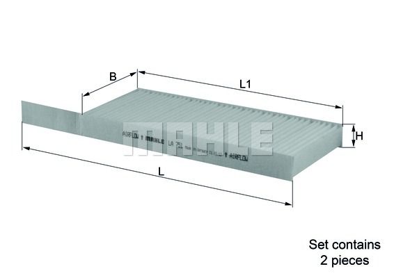 фото Фильтр воздушный салона knecht la 751/s mahle/knecht