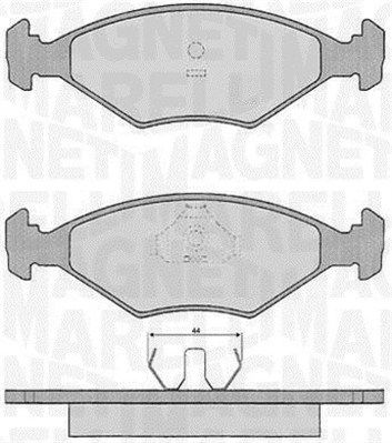 

Комплект тормозных дисковых колодок Magneti Marelli 363916060229