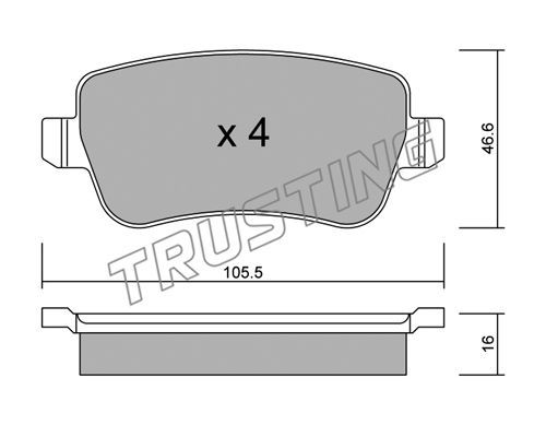 Тормозные колодки TRUSTING дисковые 7220