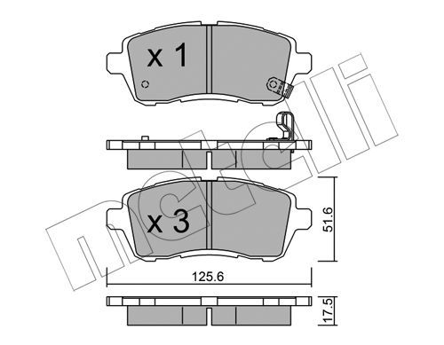 

Тормозные колодки METELLI дисковые 2207930