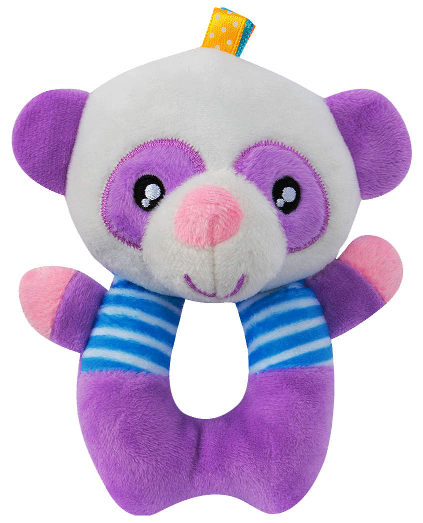 

Мягкая игрушка HAPPY MONKEY Панда сиреневая 13*11 см