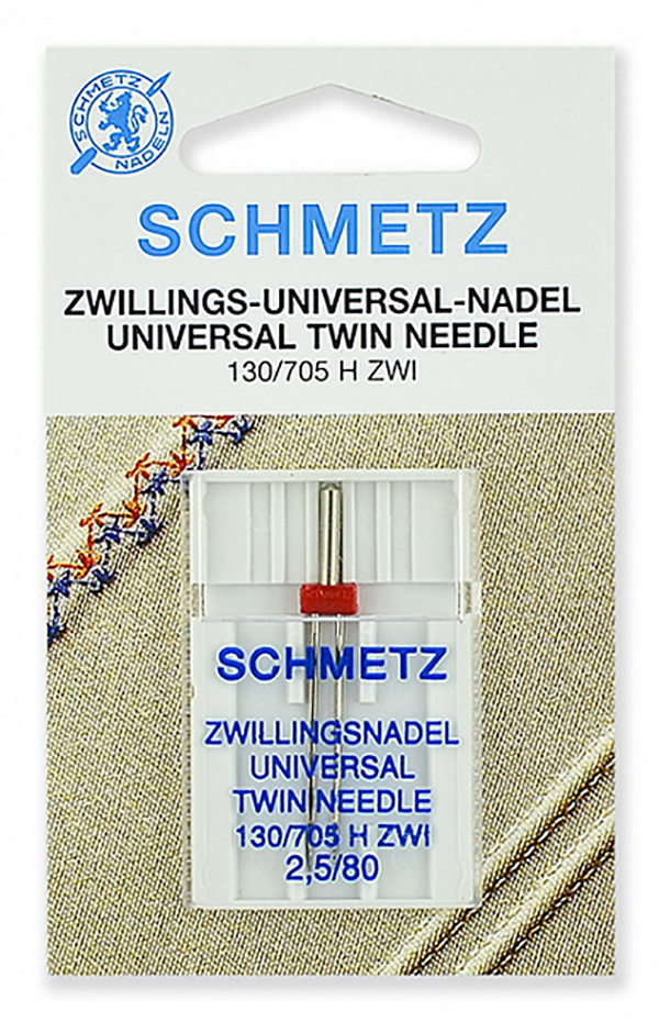 

Иглы стандартные двойные Schmetz 130/705H ZWI № 80/2,5, 1 шт,