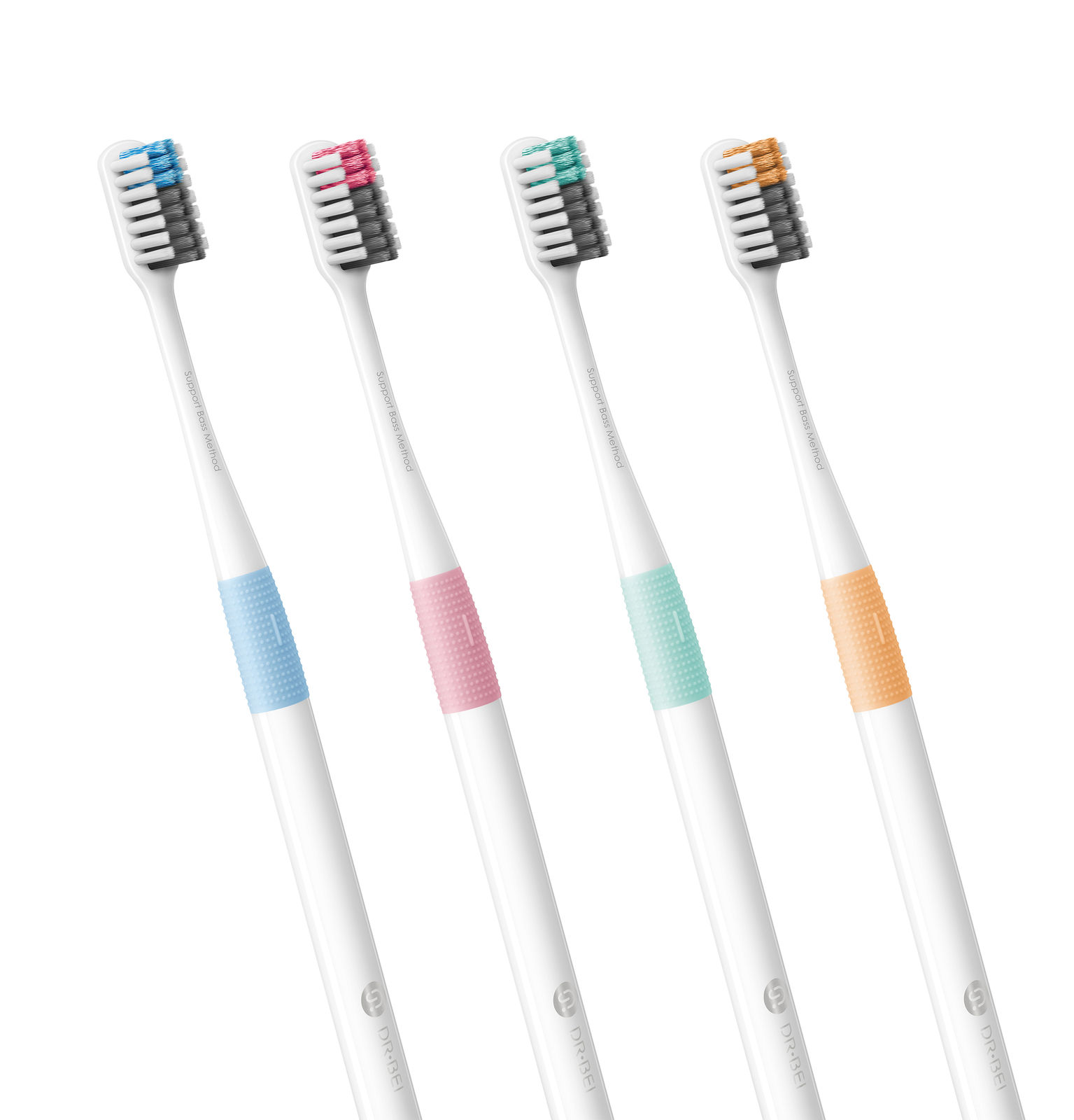 Набор зубных щеток Dr.Bei Bass Method Toothbrush 4 шт держатель для зубных щёток лофт арт 13×7 5 см чёрный