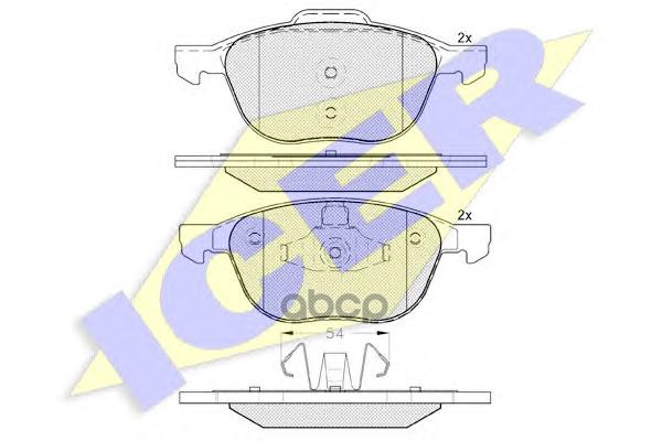 фото Комплект тормозных колодок icer 181617202
