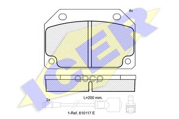 

Комплект тормозных колодок ICER 180246