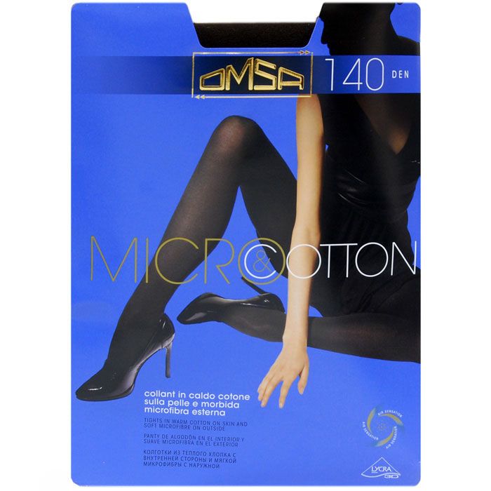

Колготки женские Omsa MICRO & COTTON черные  (S, Черный, MICRO & COTTON