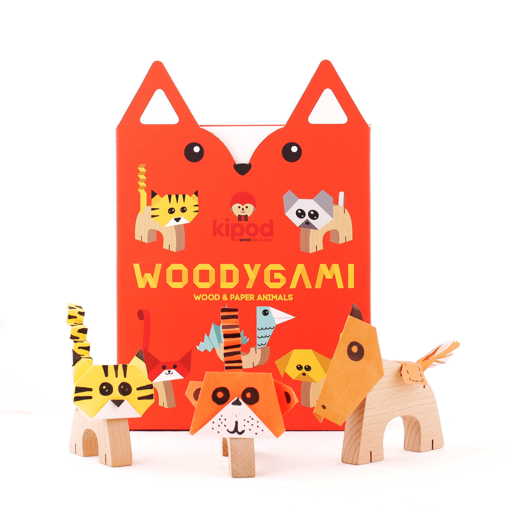 фото Деревянный набор-оригами kipod животные