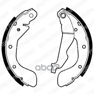 

Колодки тормозные барабанные задние LS1969 DELPHI